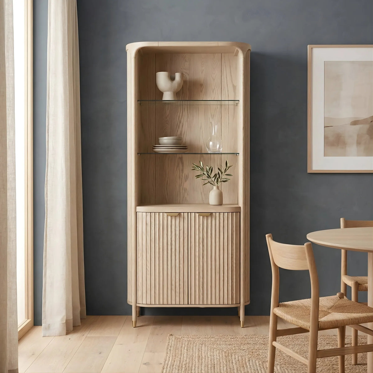 The Calia Reeded Cabinet
